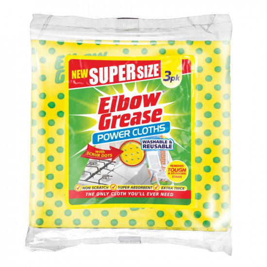 ELBOW GREASE SUPERSIZE CLOTH 3PK
