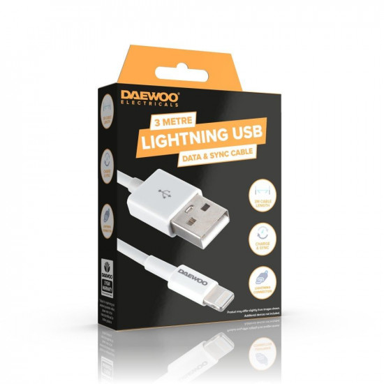 DAEWOO 3M LIGHTNING USB CABLE ELA1347
