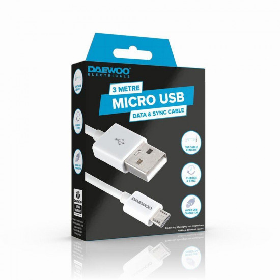 DAEWOO 3M MICRO USB CABLE 2A ELA1348