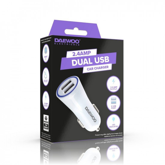 DAEWOO 2.4A DUAL USB CAR CHARGER 1352
