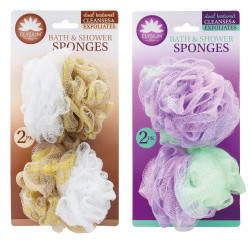 BATH & SHOWER SPONGE 2PK  ELY1082       