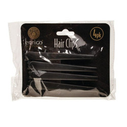 ENRICO BLACK HAIR CLIPS  4PK   ES1063   