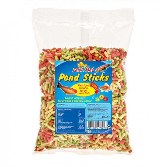FEED ME POND FOOD STICKS 200G FF002B