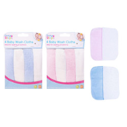 4 BABY WASH CLOTHS  FS681               