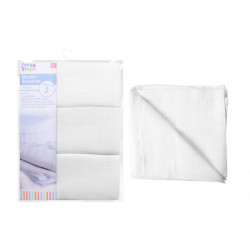 MUSLIN SQUARES 60x60CM  3PK **NO VAT**  