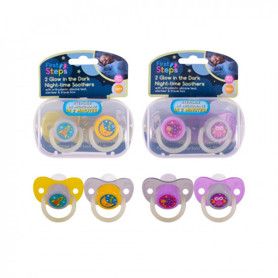 GLOW IN DARK SOOTHERS 2PK  FS853