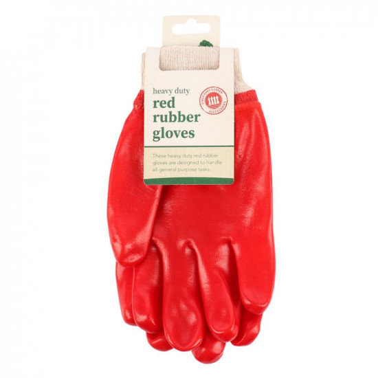 KINGFISHER H/DUTY RED RUBBER GLOVES