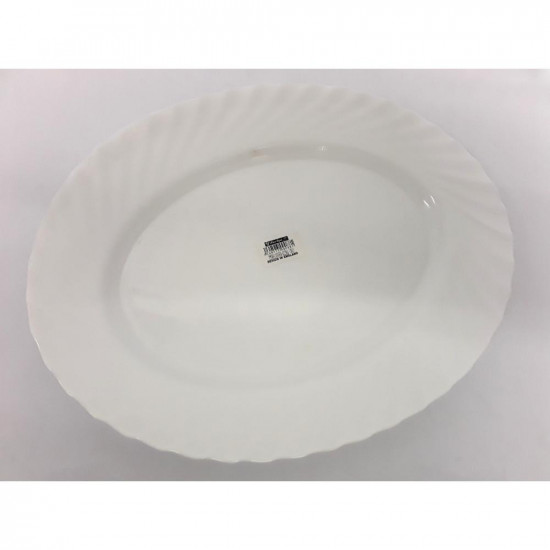 PLAIN OPAL OVAL PLATE   GIR017