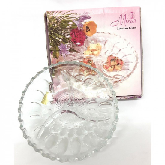 MINA ISFAHAN GLASS 3 COMP DISH 743