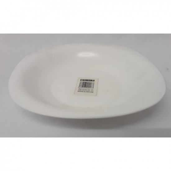 SQUARE WHITE OPAL SOUP PLATE GIR035     