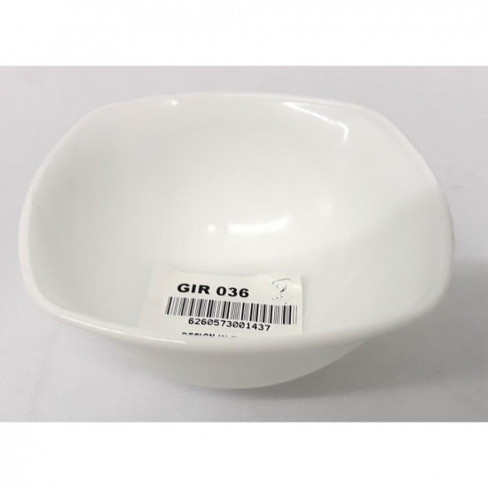 OPAL WHITE SQUARE12CM BOWL   GIR036