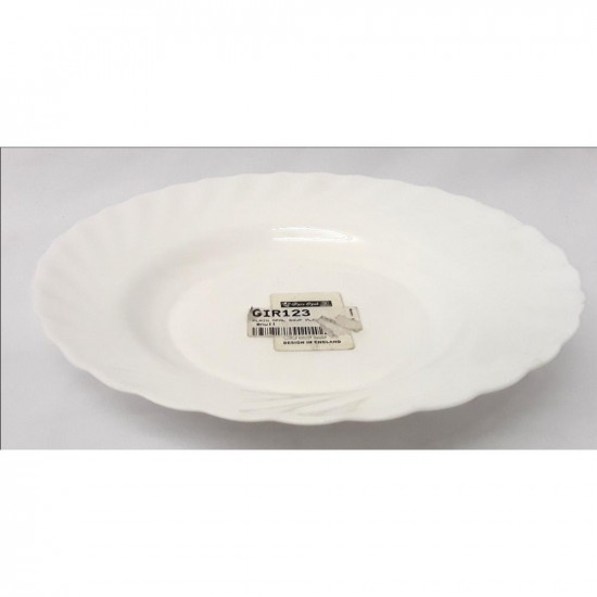 PLAIN OPAL SOUP PLATE  GIR123