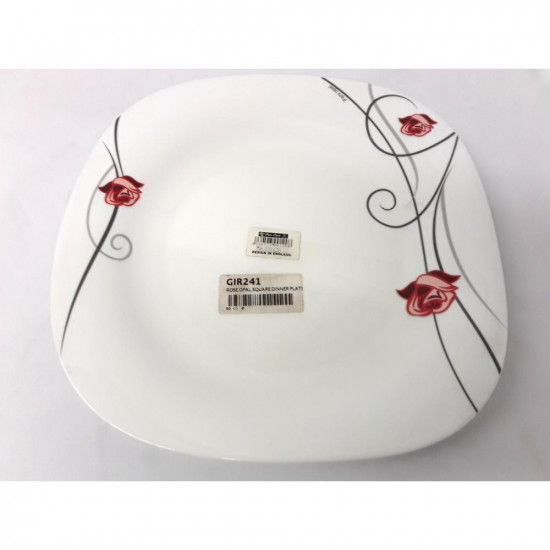 ROSE OPAL SQUARE DINNER PLATE GIR241