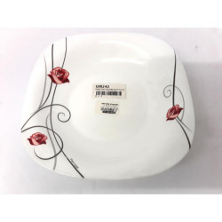 ROSE OPAL SQUARE SOUP PLATE GIR242      