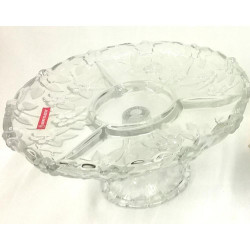 KAREN COMPARTMENT PLATE FOOTED 31CM     