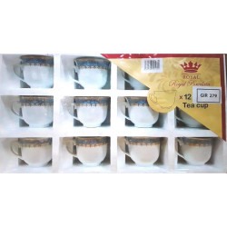 ROYAL PORCELAIN 12 TEA CUPS SET         