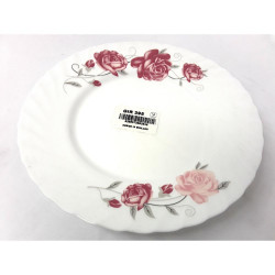 PINK ROSE DINNER PLATE   GIR395         