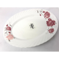 PINK ROSE OVAL DISH     GIR402          