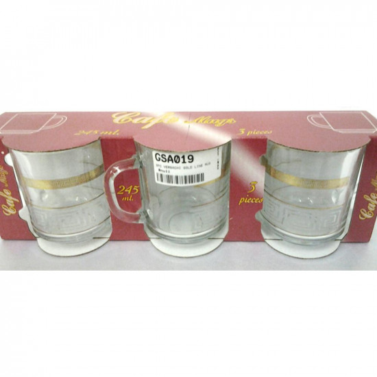 GOLD LINE CUP SET 3PCS                  