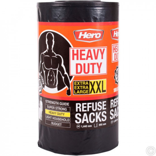 HERO HEAVY DUTY REFUSE SACKS 50s