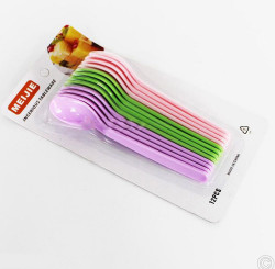MEIJIE SMALL PLASTIC SPOONS  12PCS