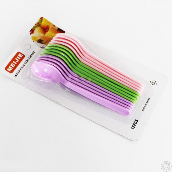 MEIJIE SMALL PLASTIC SPOONS  12PCS
