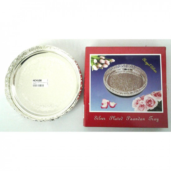 SILVER PLATED PAANDAN TRAY HCH108
