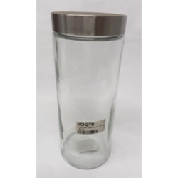 GLASS JAR+SILVER LID SMALL HCH273       