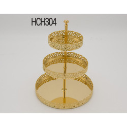 3 TIER CAKE STAND GOLD   HCH304         