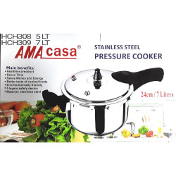 S/STEEL PRESSURE COOKER 5LTR  HCH308