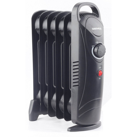 DAEWOO MINI OIL RADIATOR 800W BLACK