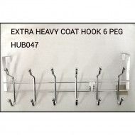CHROME 6 BIG OVERDOOR HOOK HUB047