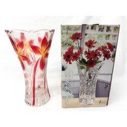 FANCY GLASS VASE 25CM   HUB152          