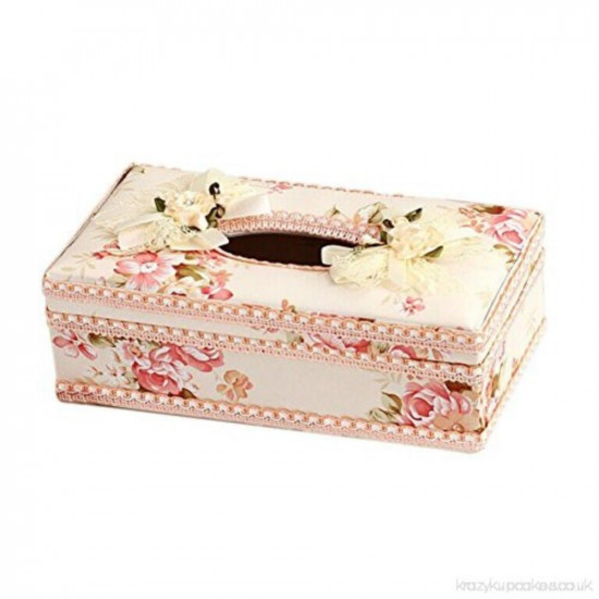 PLASTIC LACE TISSUE BOX