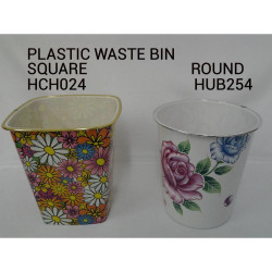 PLASTIC WASTE BIN ROUND/SQUARE          