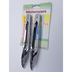 FOOD TONGS 2PCS S/S   HUB404            