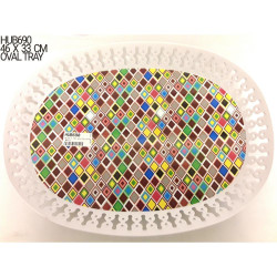 OVAL SERVING TRAY 46x33CM   HUB690      