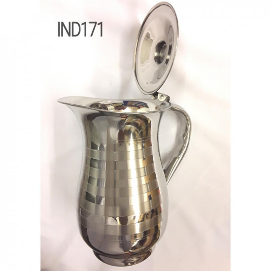 S/STEEL JUG AND GLASS 7PCS SET  IND171