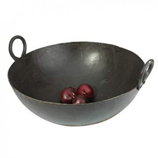 IRON KADAI ROUND BOTTOM NO. 14