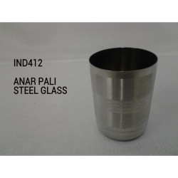 S/STEEL AMAR PALI GLASS 7CM IND412      
