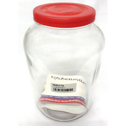 GLASS JAR WITH RED LID 5.65L IND570     