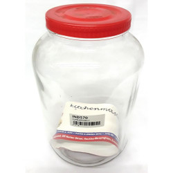 GLASS JAR WITH RED LID 5.65L IND570     
