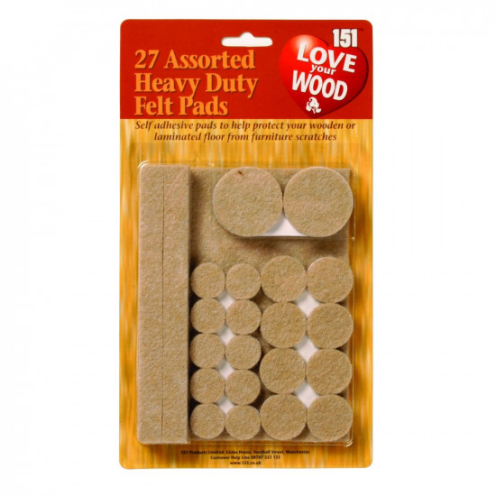 27 ASSORTED FELT PADS   KC4384