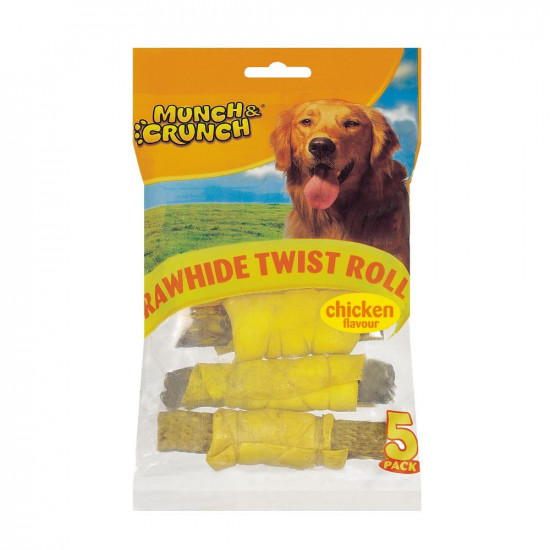 RAWHIDE TWIST ROLL 5PK   MC0086