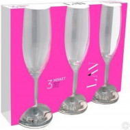 LAV MISKET CHAMPAGNE GLASS 3PC MIS535A