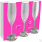 LAV MISKET CHAMPAGNE GLASS 3PC MIS535A