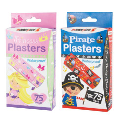 75PK PIRATE & PRINCESS PLASTER