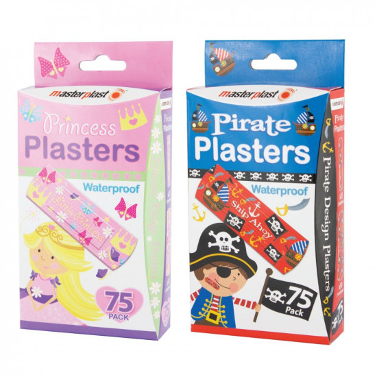 75PK PIRATE & PRINCESS PLASTER
