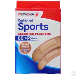 CUSHIONED SPORTS PLASTER 60PK x 12