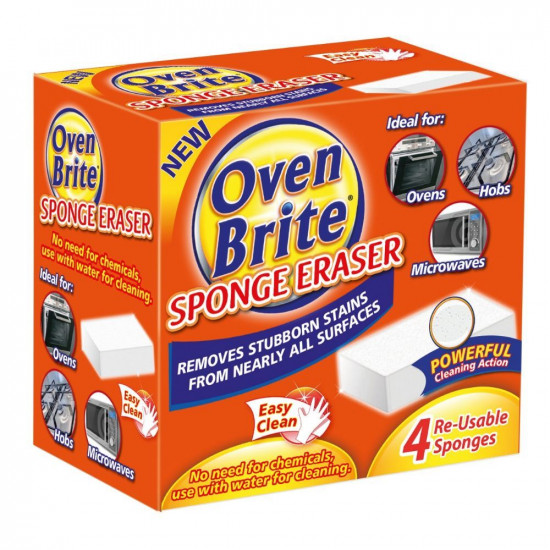 OVEN BRITE SPONGE ERASER 4PK  OB1001